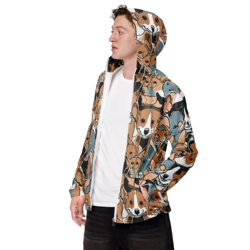 Canine Cabana on a Men's Windbreaker