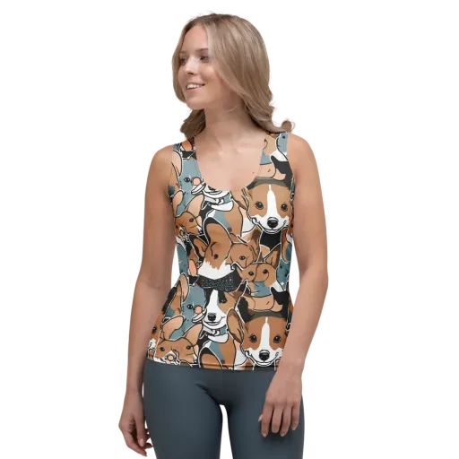 Canine Cabana on a Women's Tank Top