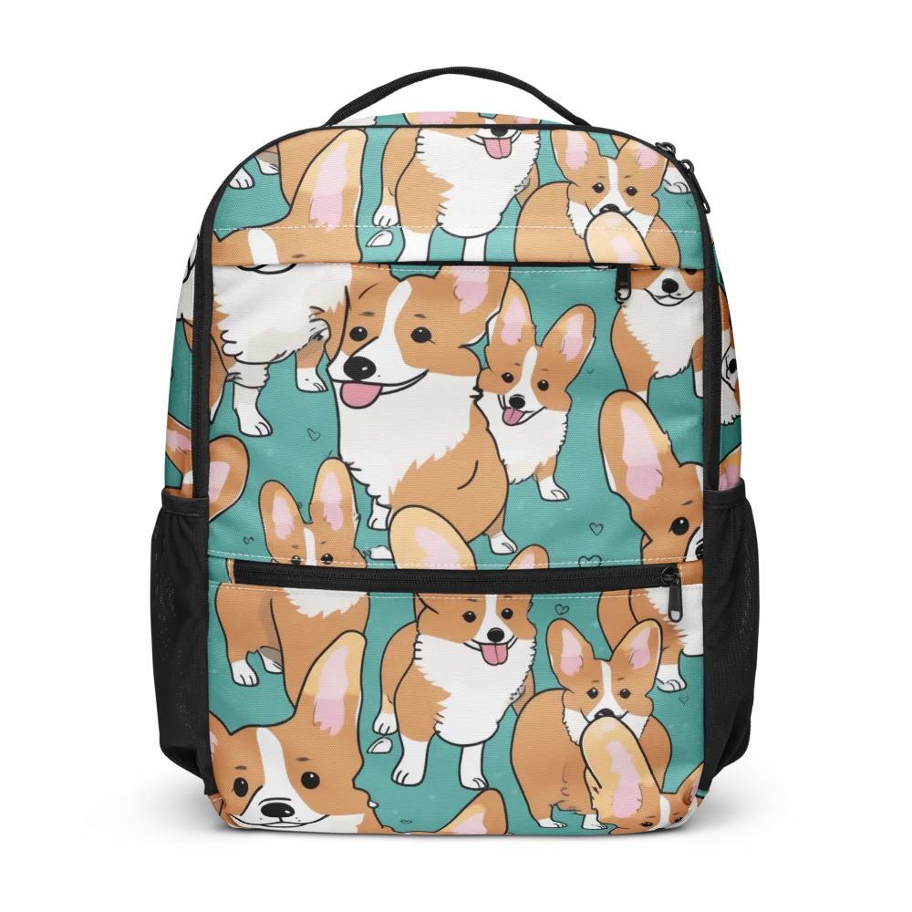 Corgi Carnival on Utility Backpack — Front