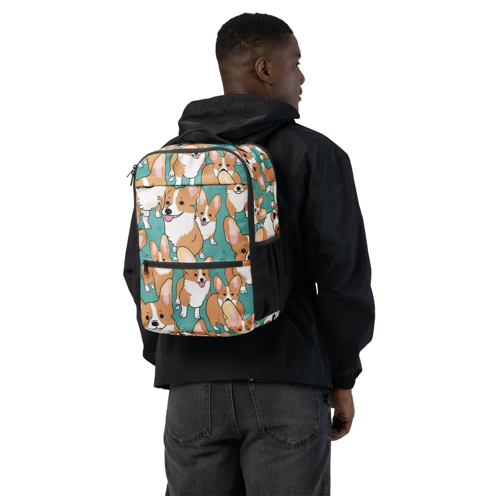 Corgi Carnival on Utility Backpack — Back