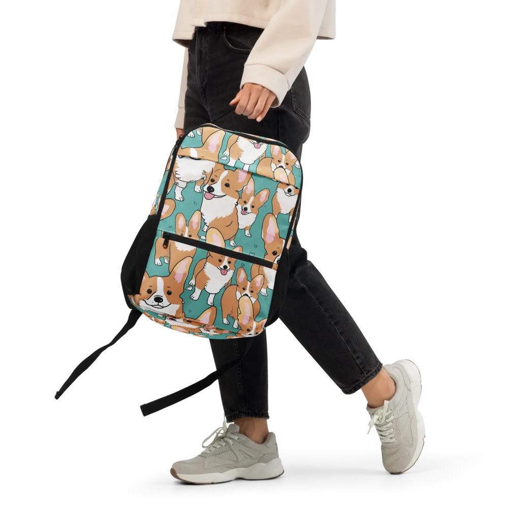 Corgi Carnival on Utility Backpack — Front