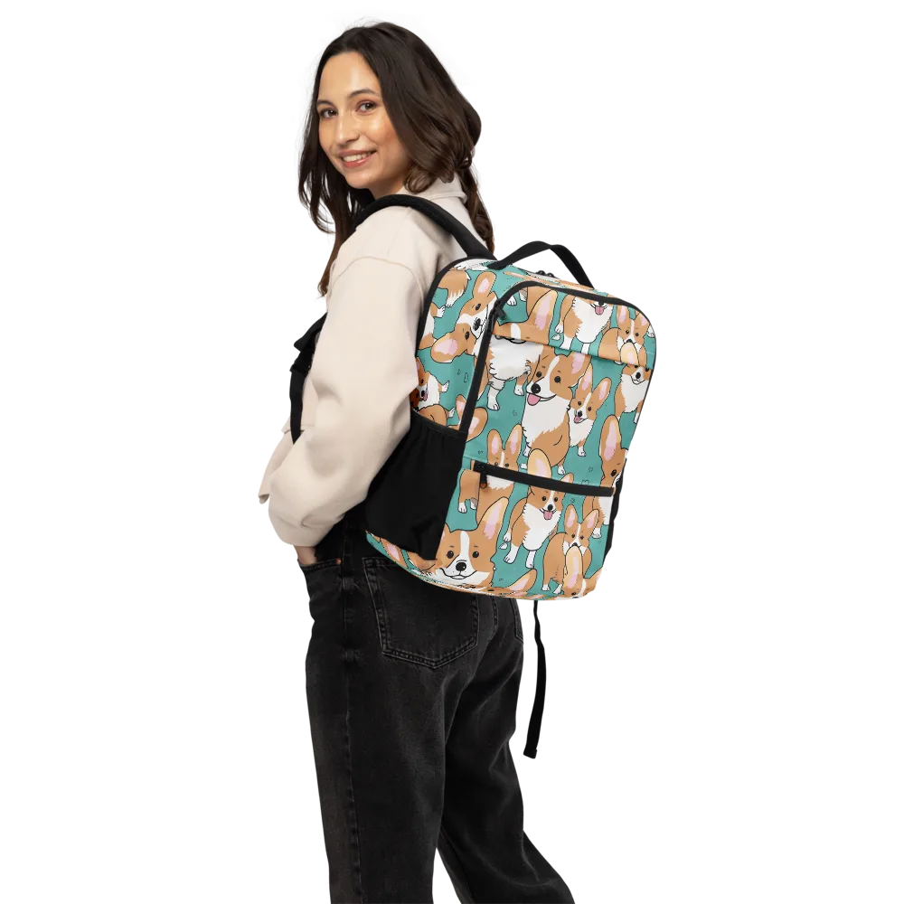 Corgi Carnival on Utility Backpack — Back