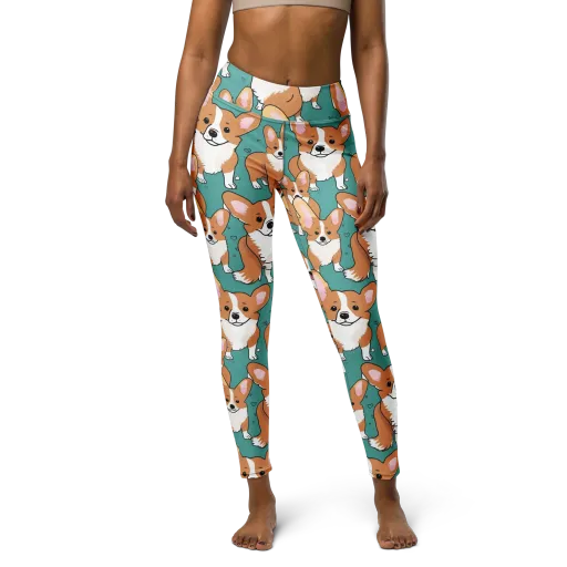 Corgi Carnival on a Yoga Leggings