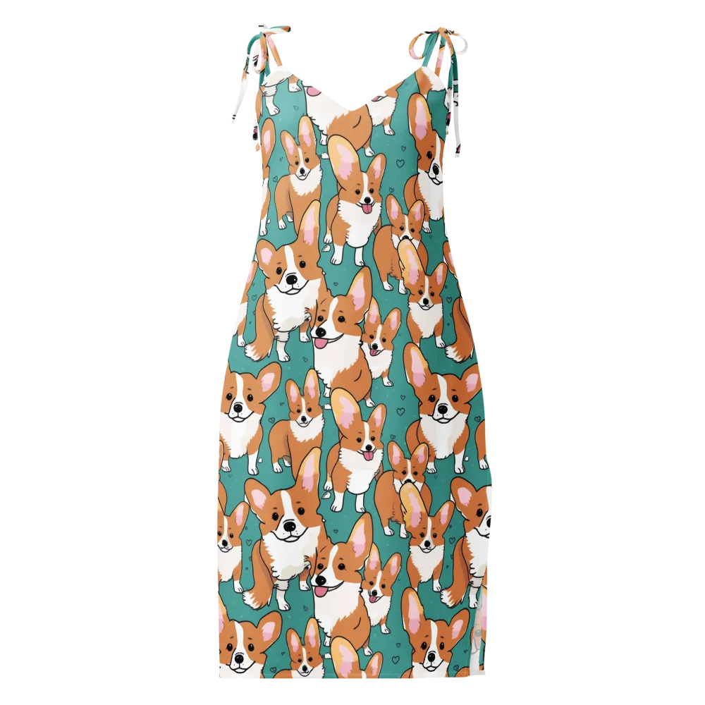 Corgi Carnival on Slip Dress — Front
