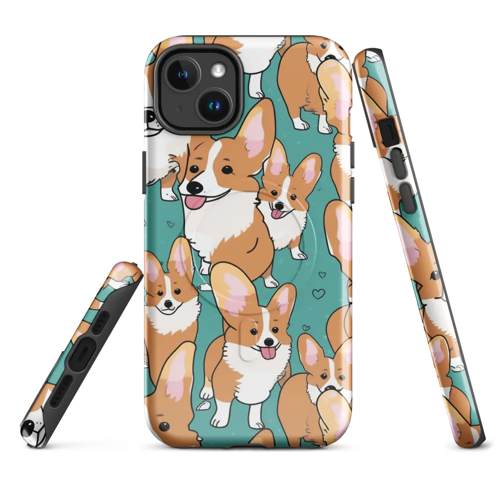 Corgi Carnival on MagSafe Tough Case for iPhone® — Front