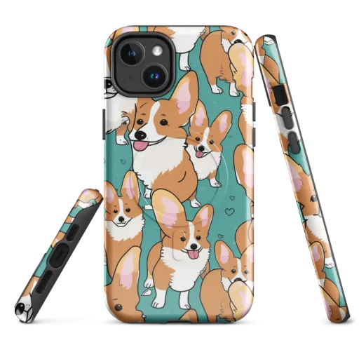 Corgi Carnival on a MagSafe Tough Case for iPhone®