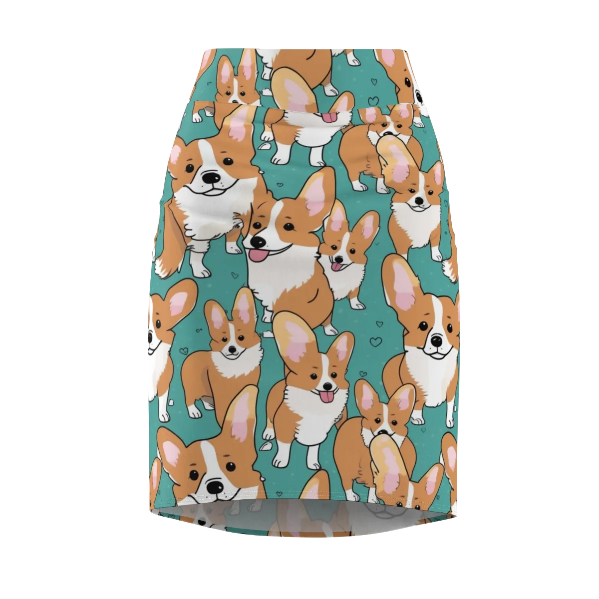 Corgi Carnival on Pencil Skirt — Front