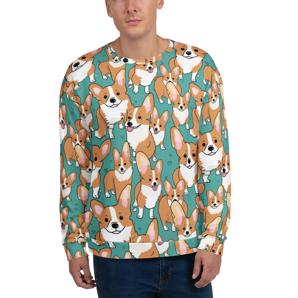 Corgi Carnival on Sweatshirt — Front