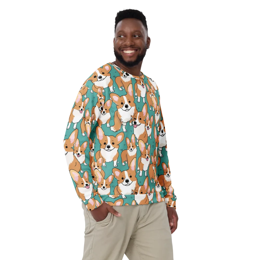 Corgi Carnival on Sweatshirt — Front