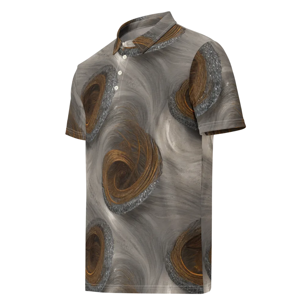 Bronze Gyre on Men's Slim Fit Polo Shirt — Left Front