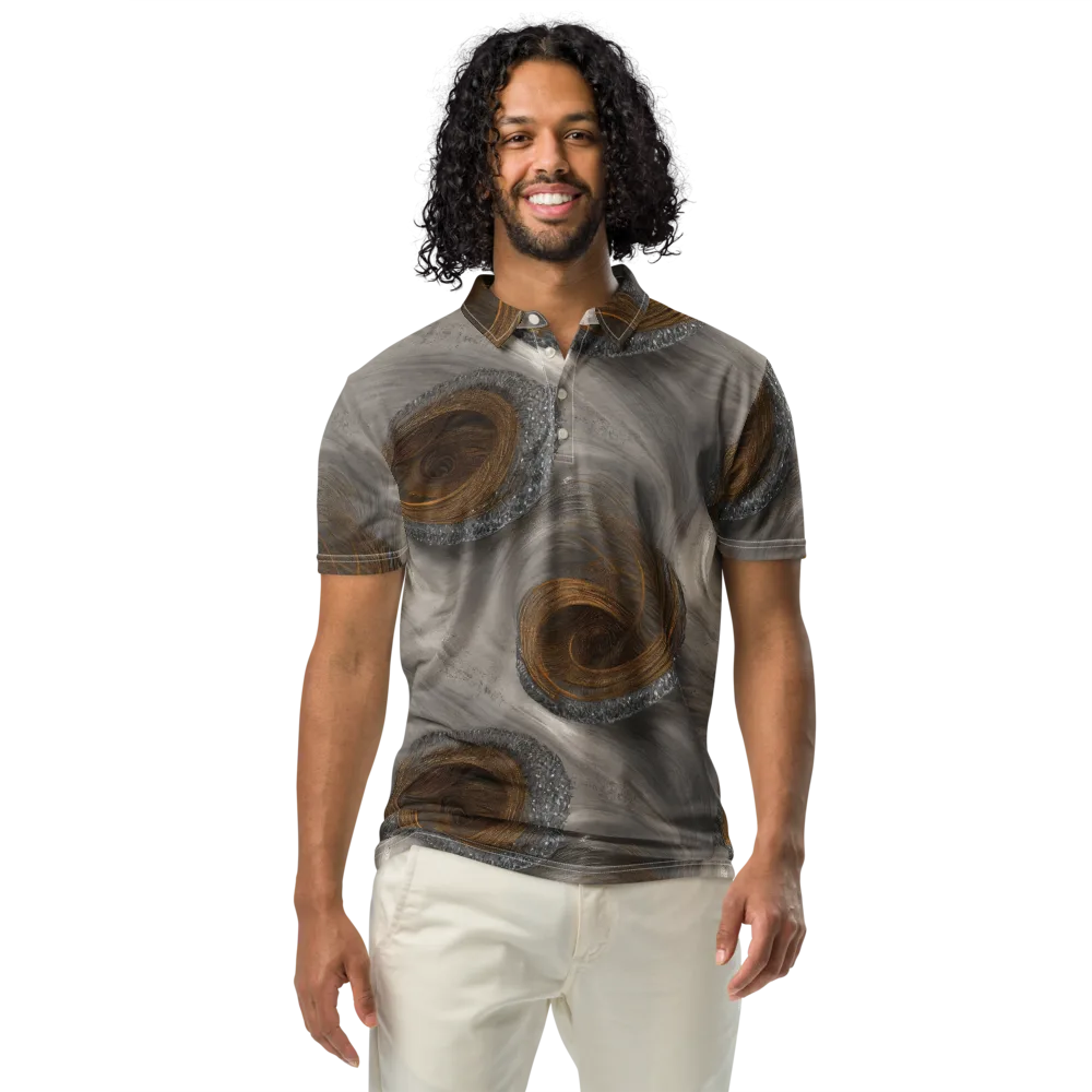 Bronze Gyre on Men's Slim Fit Polo Shirt — Front