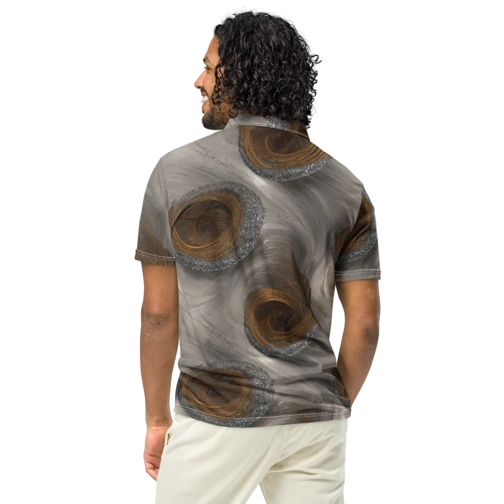 Bronze Gyre on Men's Slim Fit Polo Shirt — Back