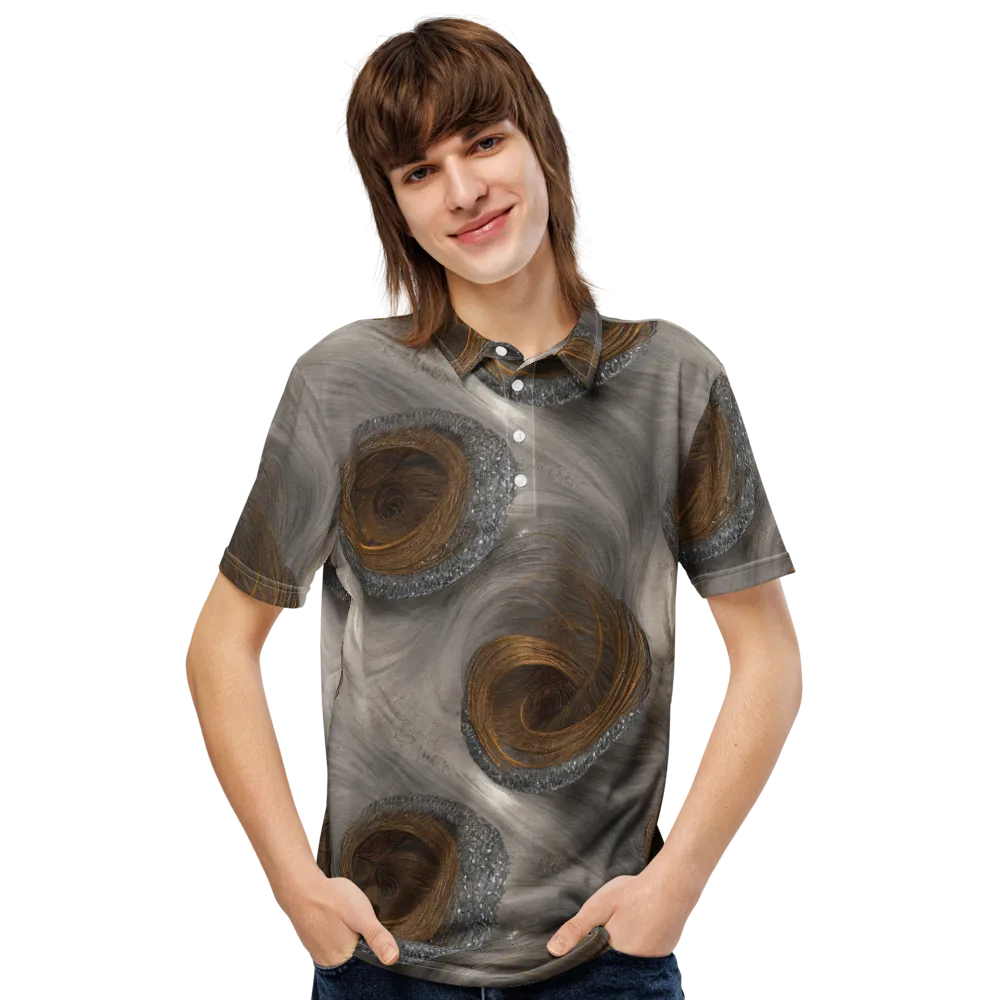Bronze Gyre on Men's Slim Fit Polo Shirt — Front