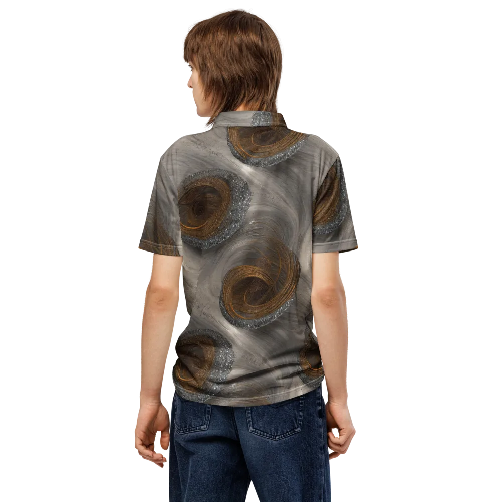 Bronze Gyre on Men's Slim Fit Polo Shirt — Back