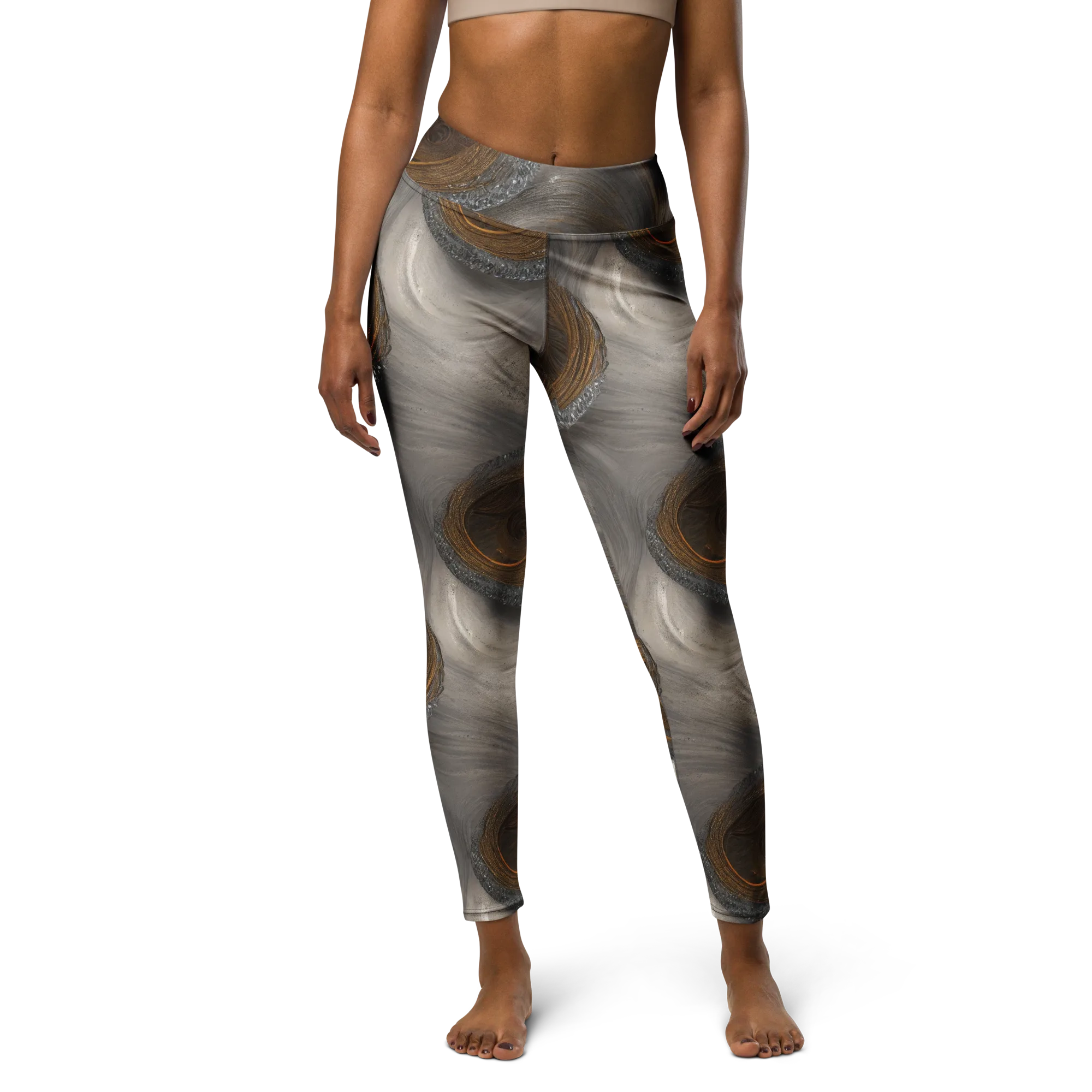 Bronze Gyre on Yoga Leggings — Front