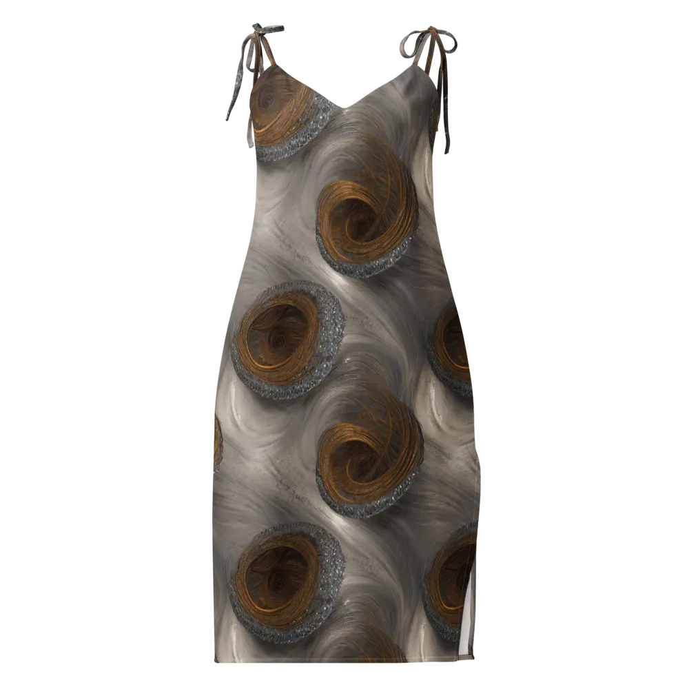 Bronze Gyre on Slip Dress — Front