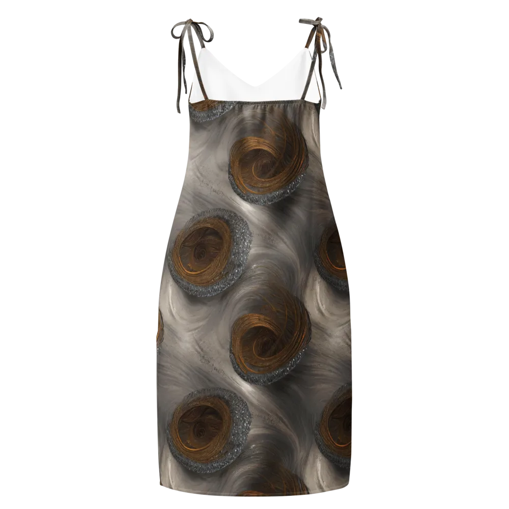 Bronze Gyre on Slip Dress — Back