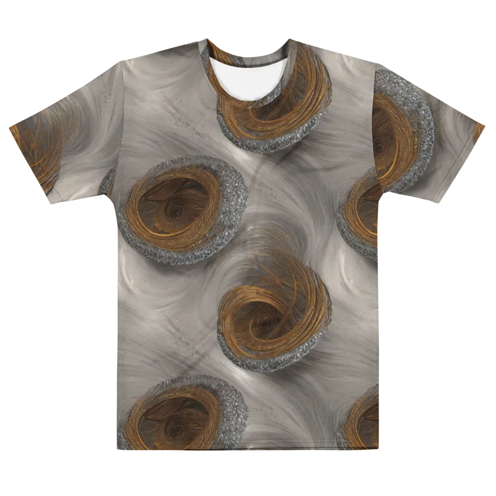Bronze Gyre on Men's Cotton Crew Neck T-Shirt — Front