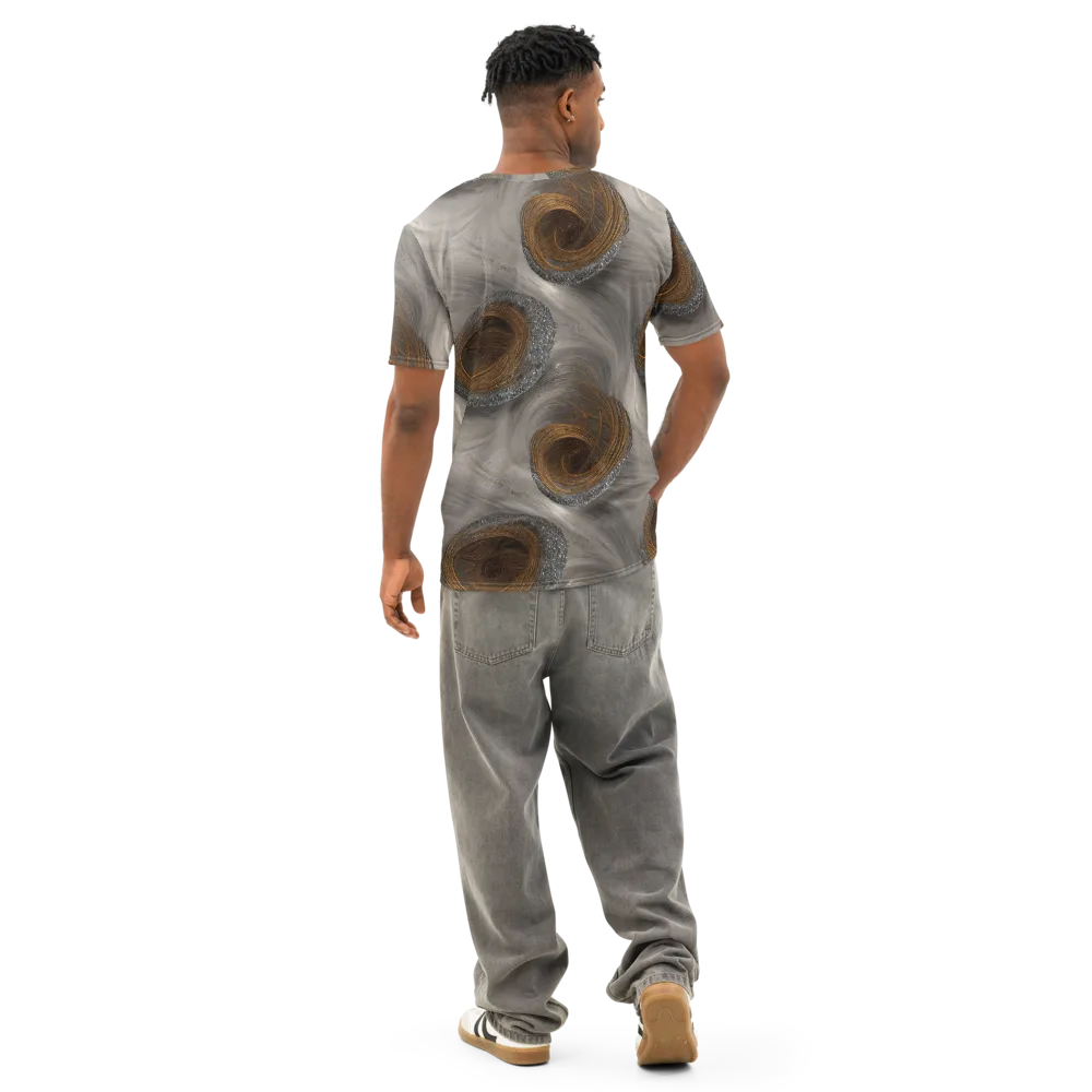 Bronze Gyre on Men's Cotton Crew Neck T-Shirt — Back