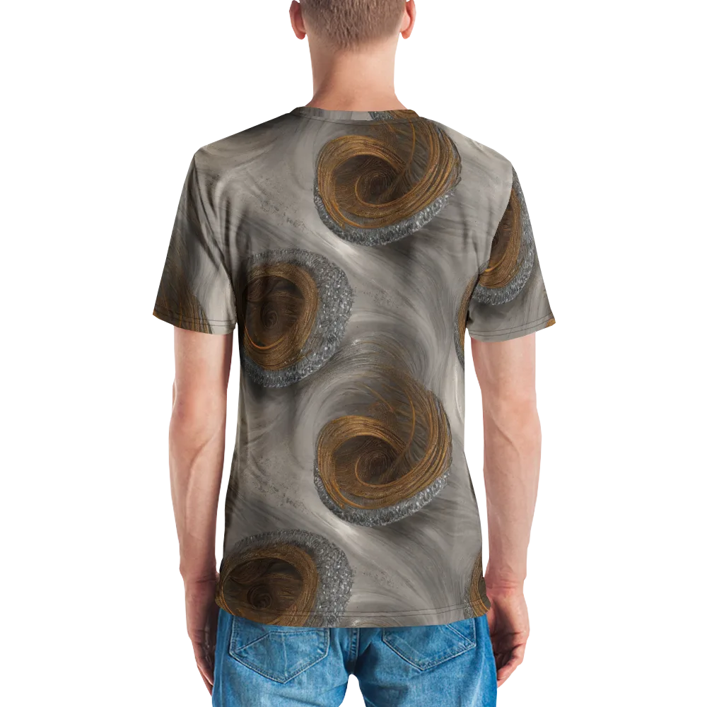 Bronze Gyre on Men's Crew Neck T-Shirt — Back