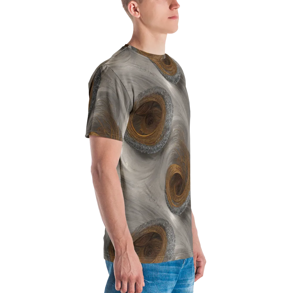 Bronze Gyre on Men's Crew Neck T-Shirt — Right