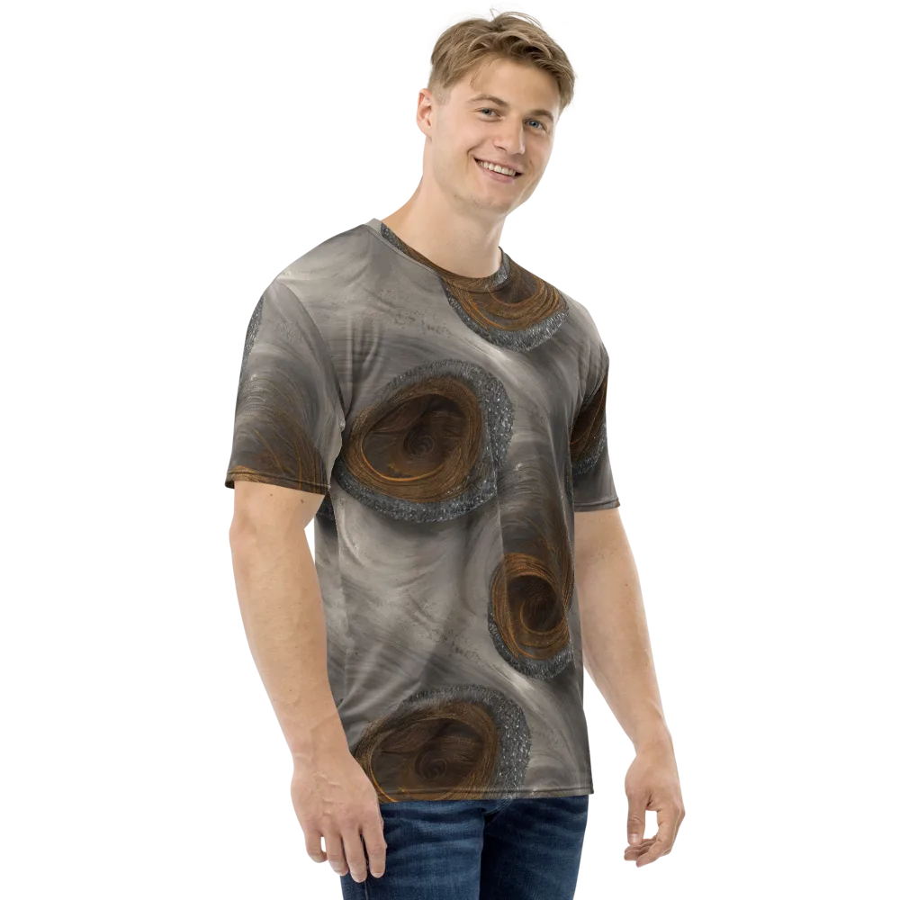 Bronze Gyre on Men's Crew Neck T-Shirt — Right