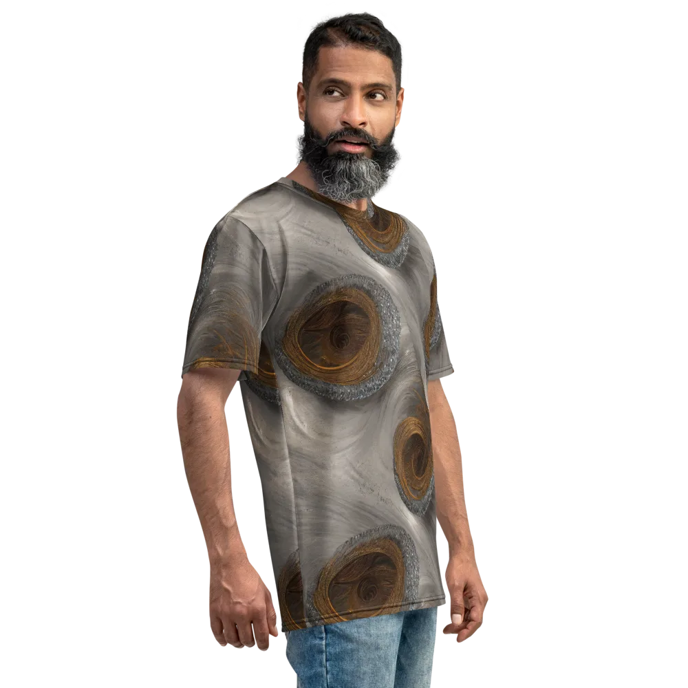 Bronze Gyre on Men's Crew Neck T-Shirt — Right