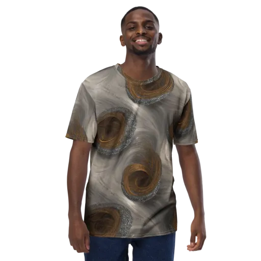 Bronze Gyre on a Men's Crew Neck T-Shirt