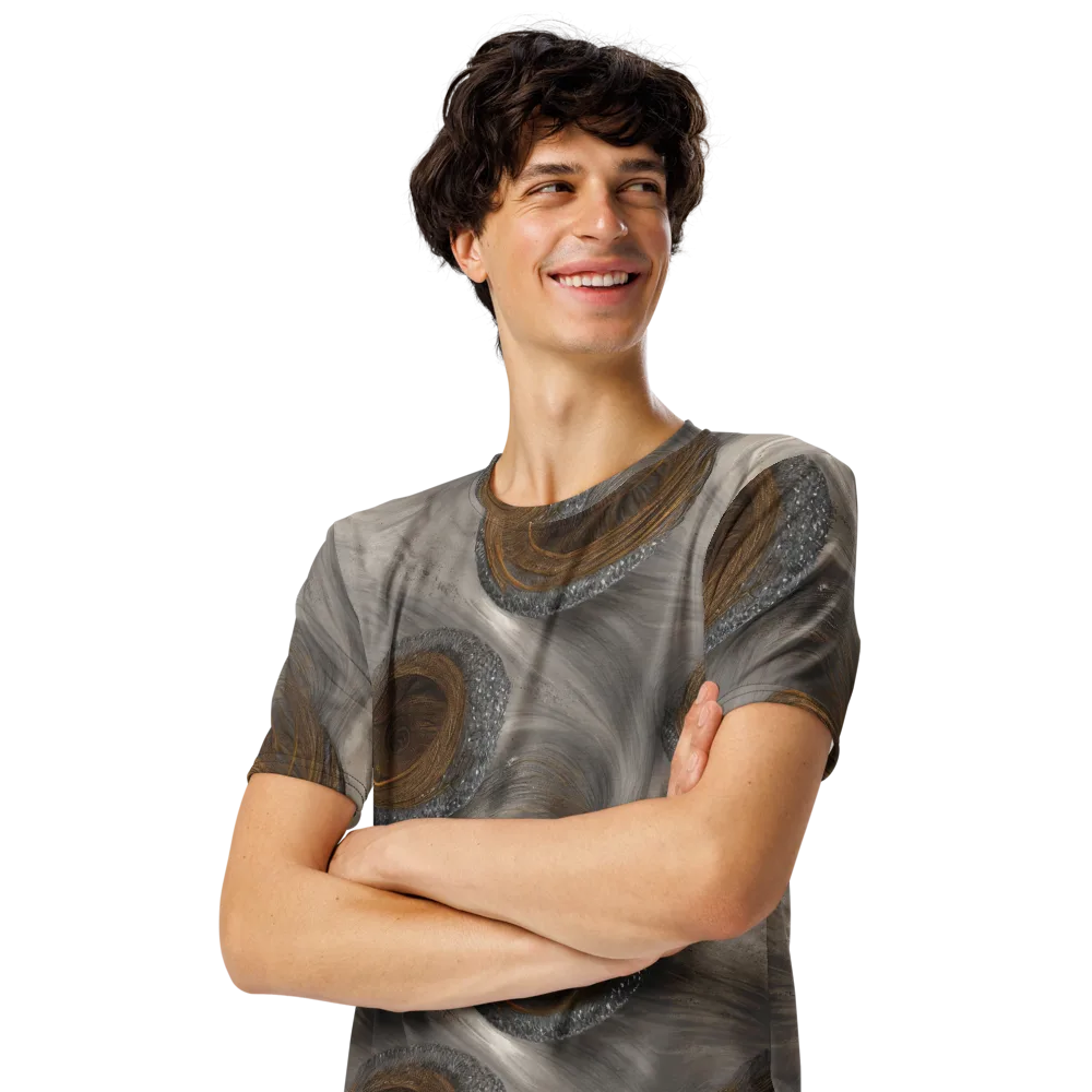 Bronze Gyre on Men's Crew Neck T-Shirt — Left Front