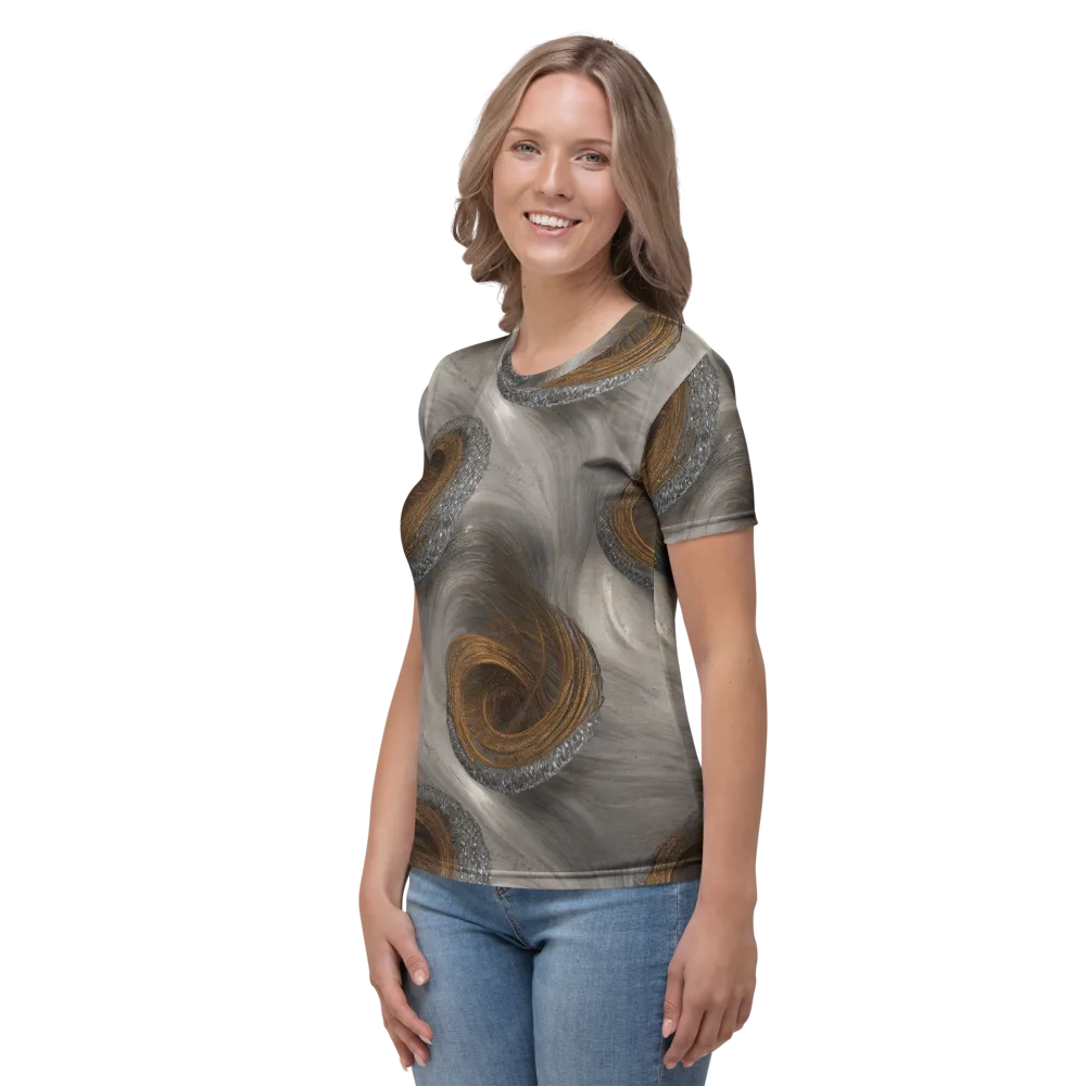 Bronze Gyre on Women's Crew Neck T-Shirt — Left