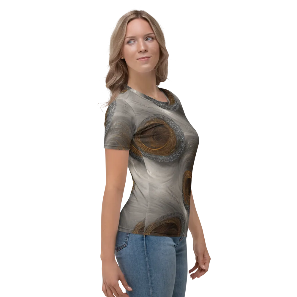 Bronze Gyre on Women's Crew Neck T-Shirt — Right
