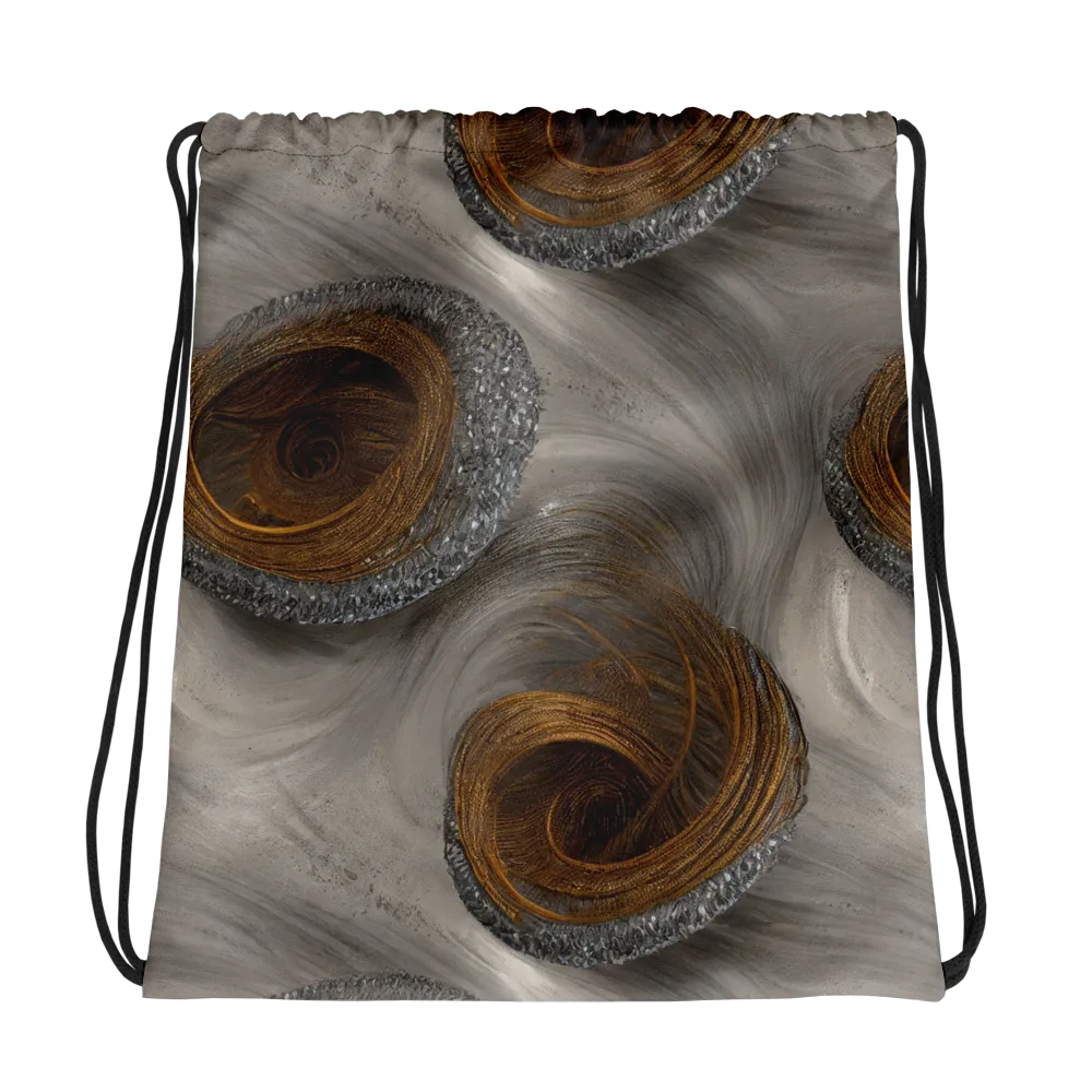 Bronze Gyre on Drawstring Bag — Photo