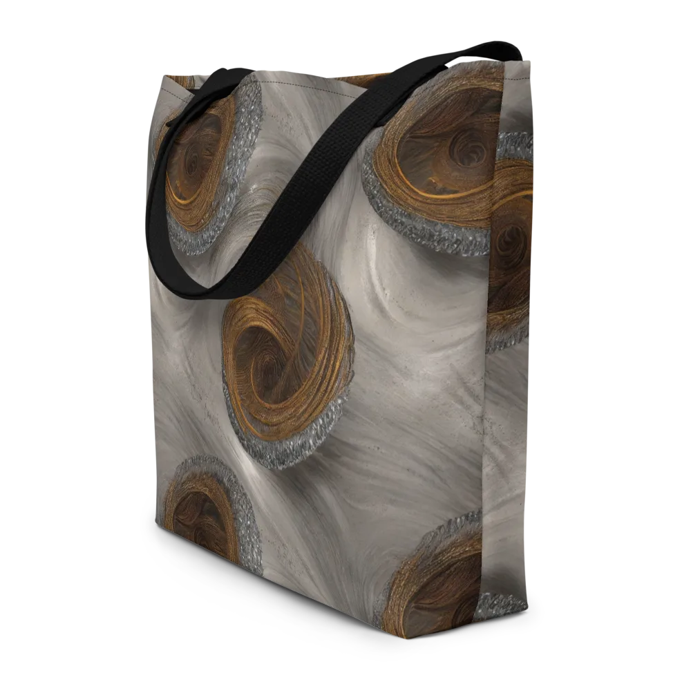 Bronze Gyre on Large Tote Bag W/ Pocket — Front