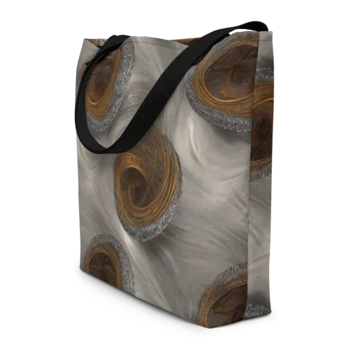 Bronze Gyre on a Large Tote Bag W/ Pocket