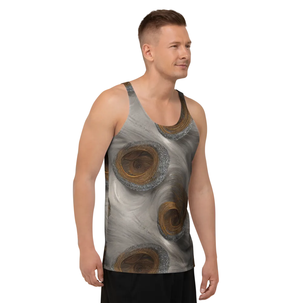 Bronze Gyre on Men's Tank Top — Right Front