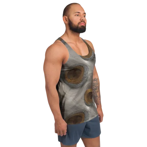 Bronze Gyre on a Men's Tank Top