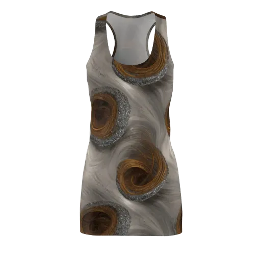 Bronze Gyre on a Racerback Dress