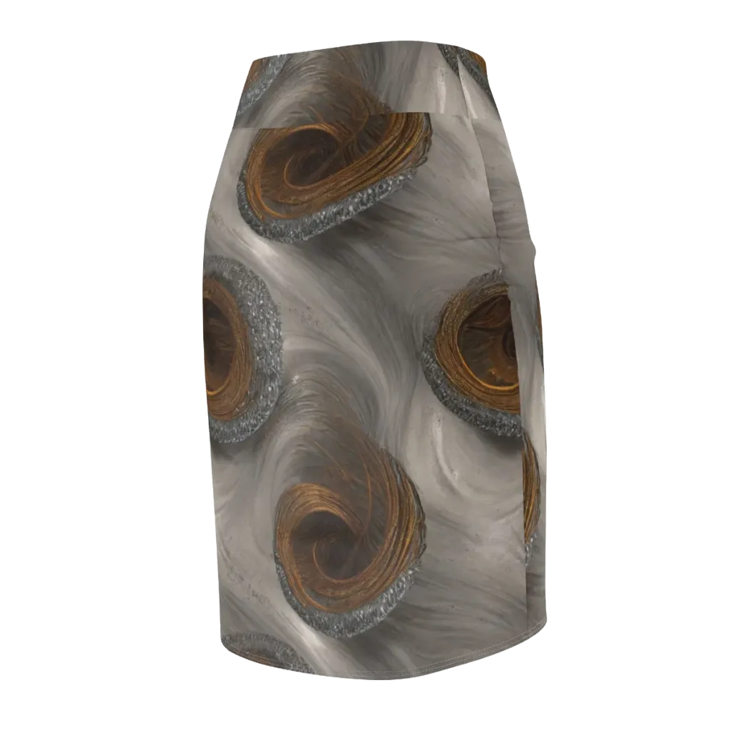 Bronze Gyre on Pencil Skirt — Back Side