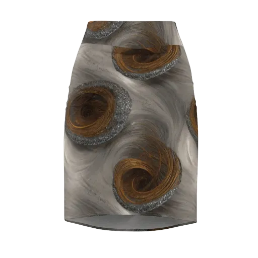 Bronze Gyre on a Pencil Skirt
