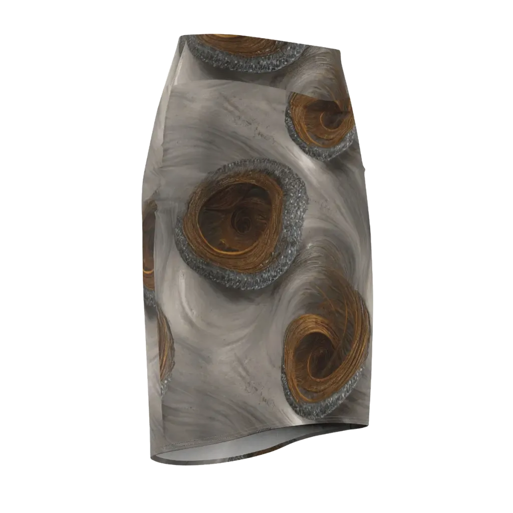 Bronze Gyre on Pencil Skirt — Front Side