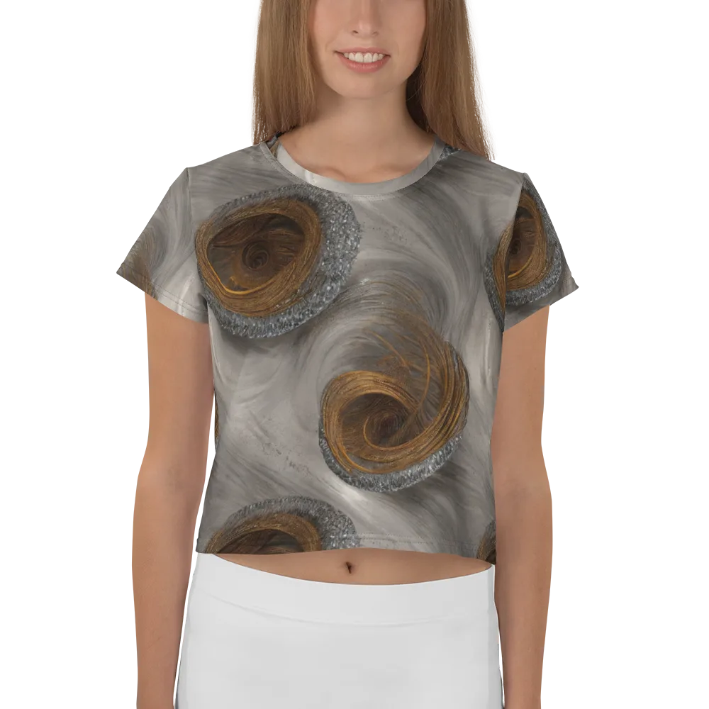 Bronze Gyre on Crop Tee — Front
