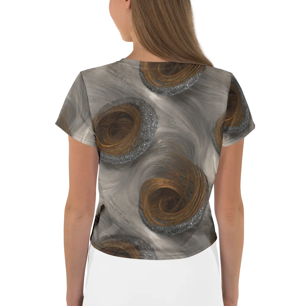 Bronze Gyre on Crop Tee — Back