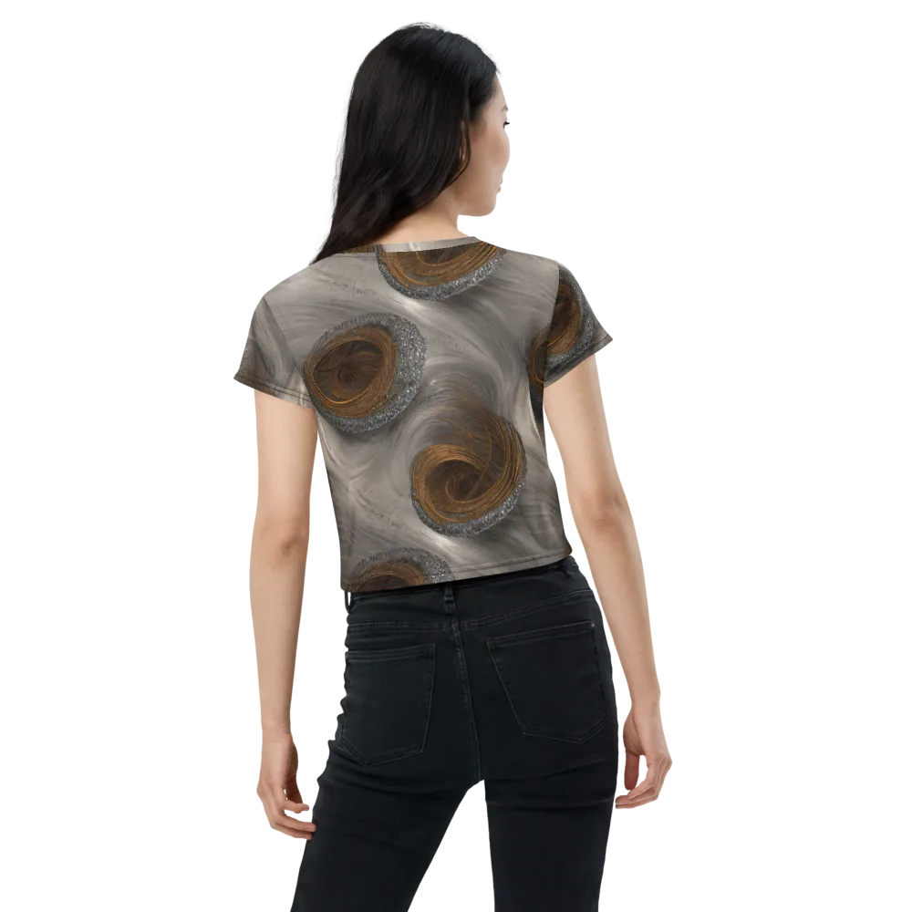 Bronze Gyre on Crop Tee — Back