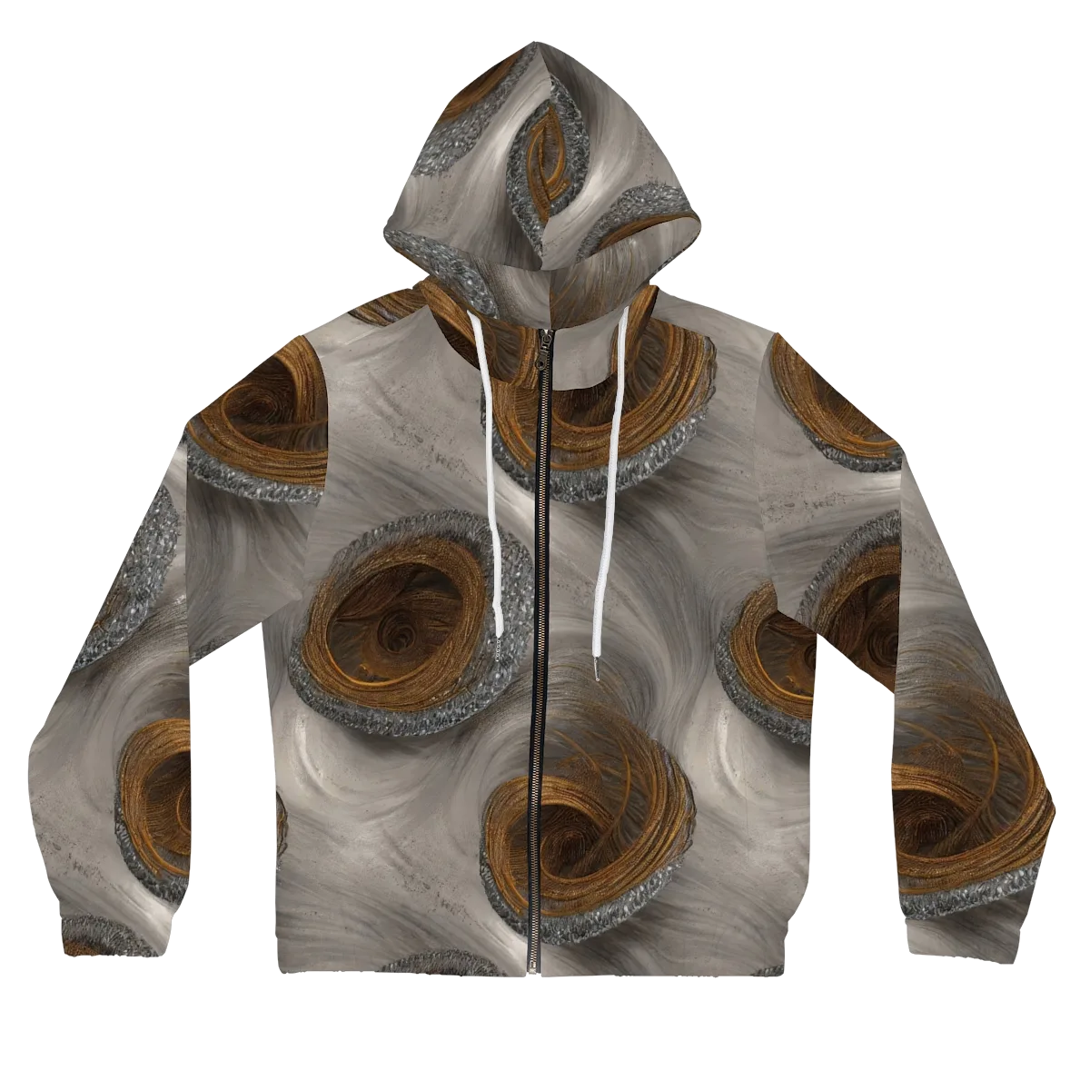 Bronze Gyre on Women's Full-Zip Hoodie — Front