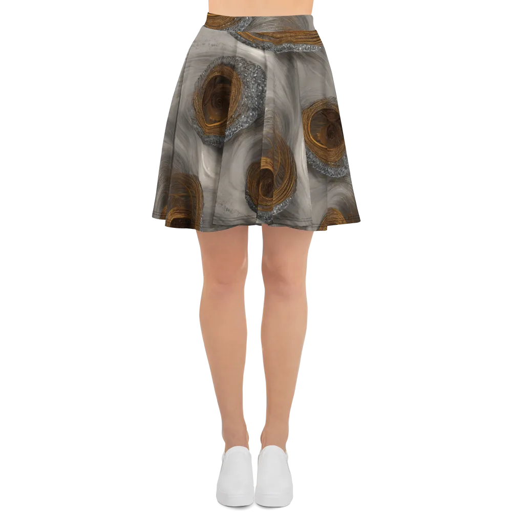 Bronze Gyre on Skater Skirt — Front