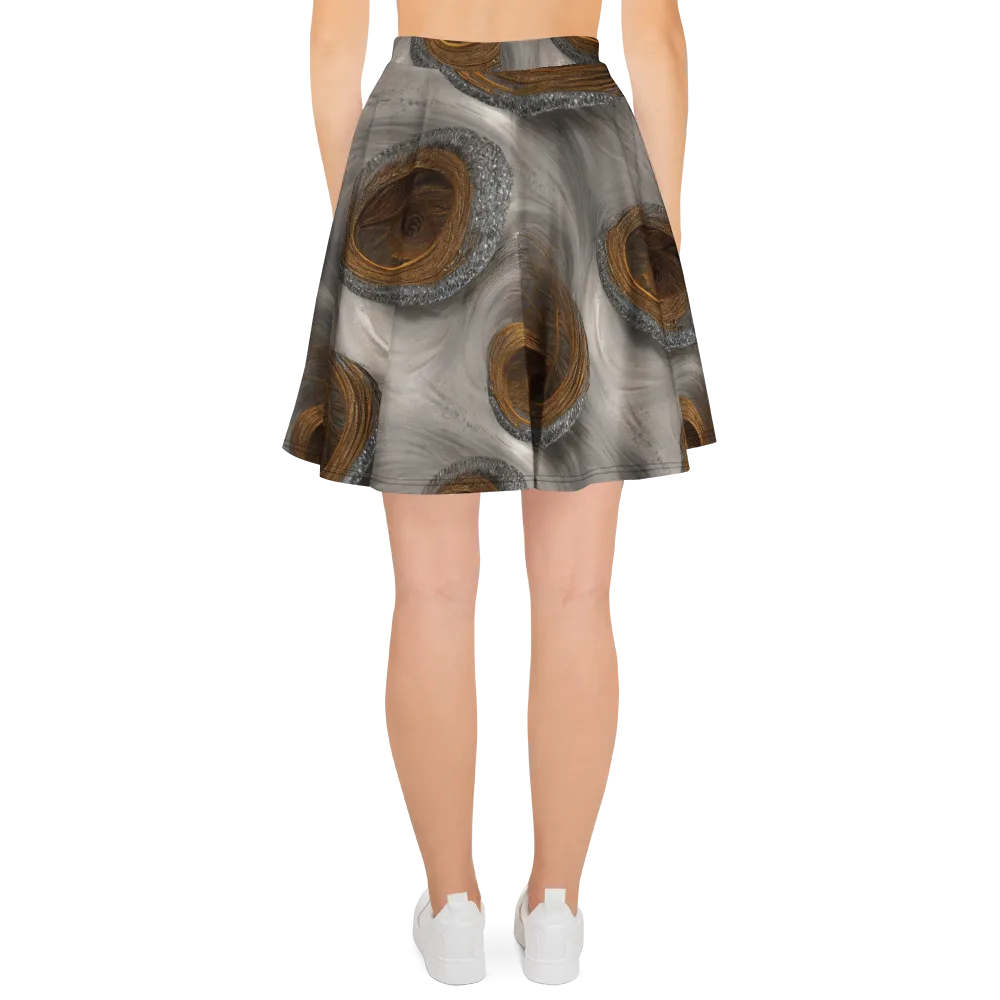 Bronze Gyre on Skater Skirt — Back