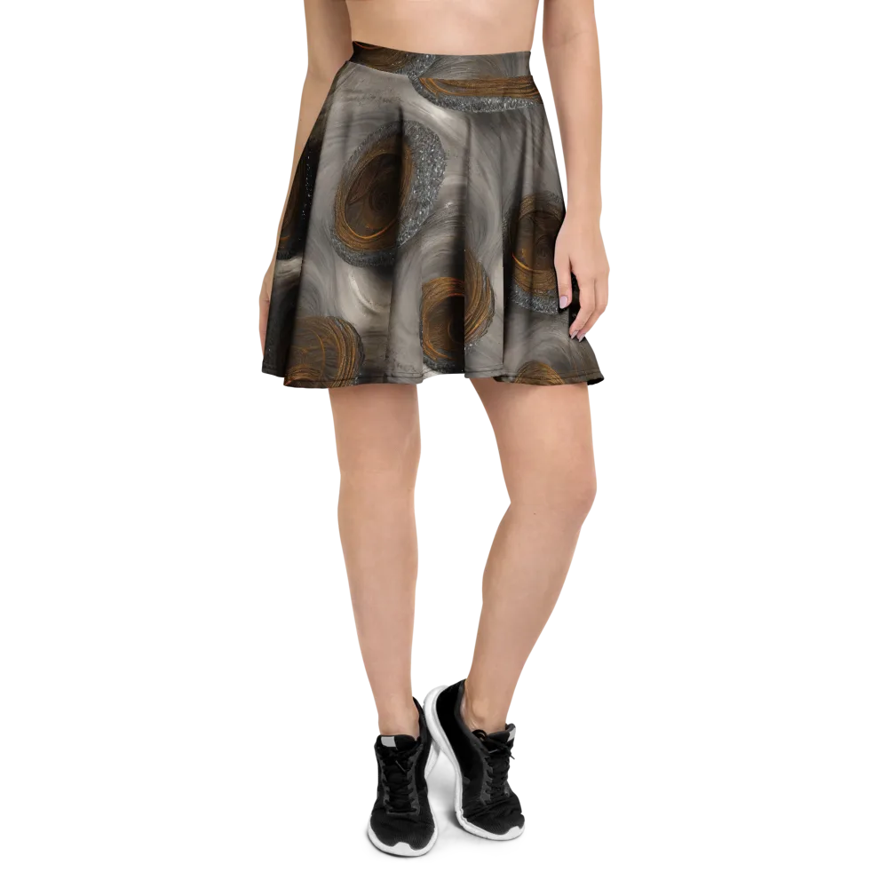 Bronze Gyre on Skater Skirt — Front