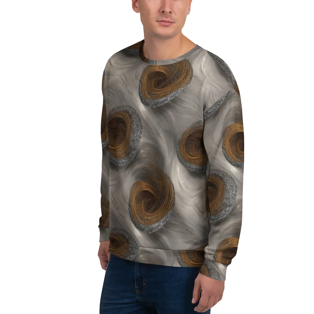 Bronze Gyre on Sweatshirt — Left Front