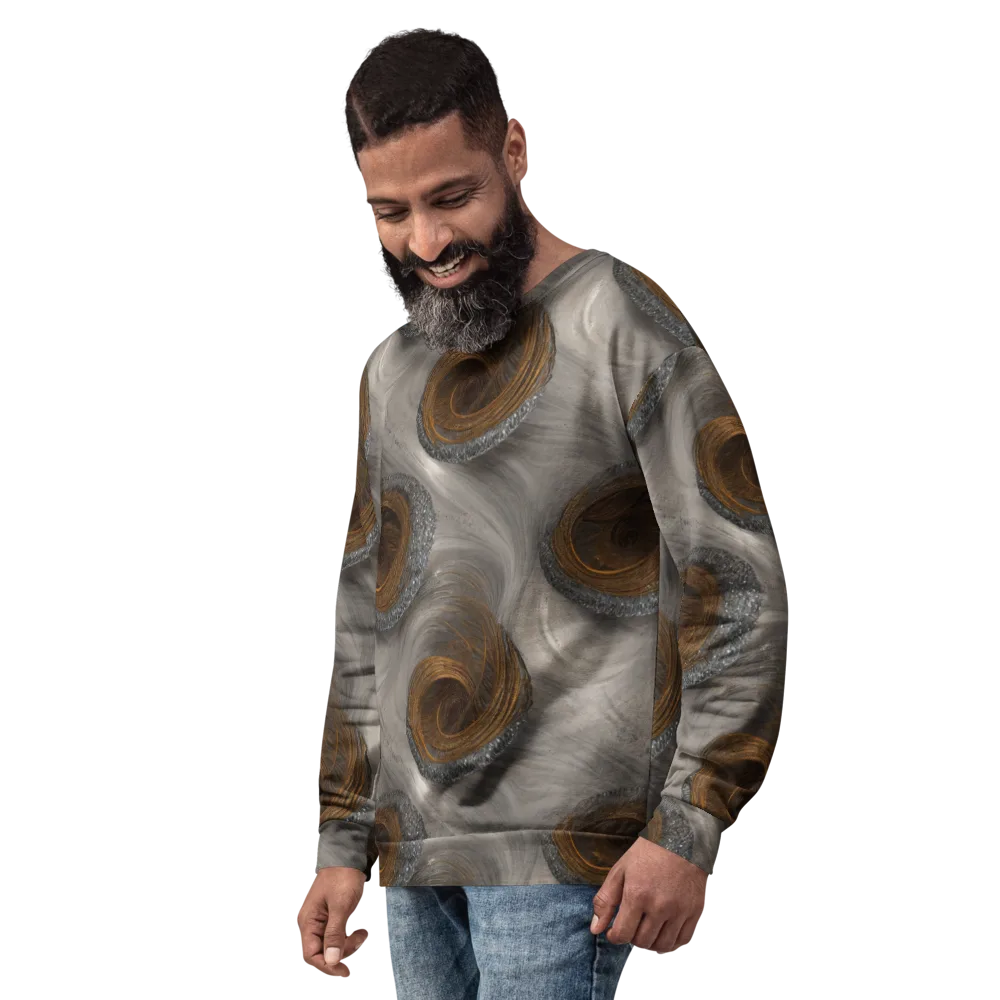 Bronze Gyre on Sweatshirt — Left Front