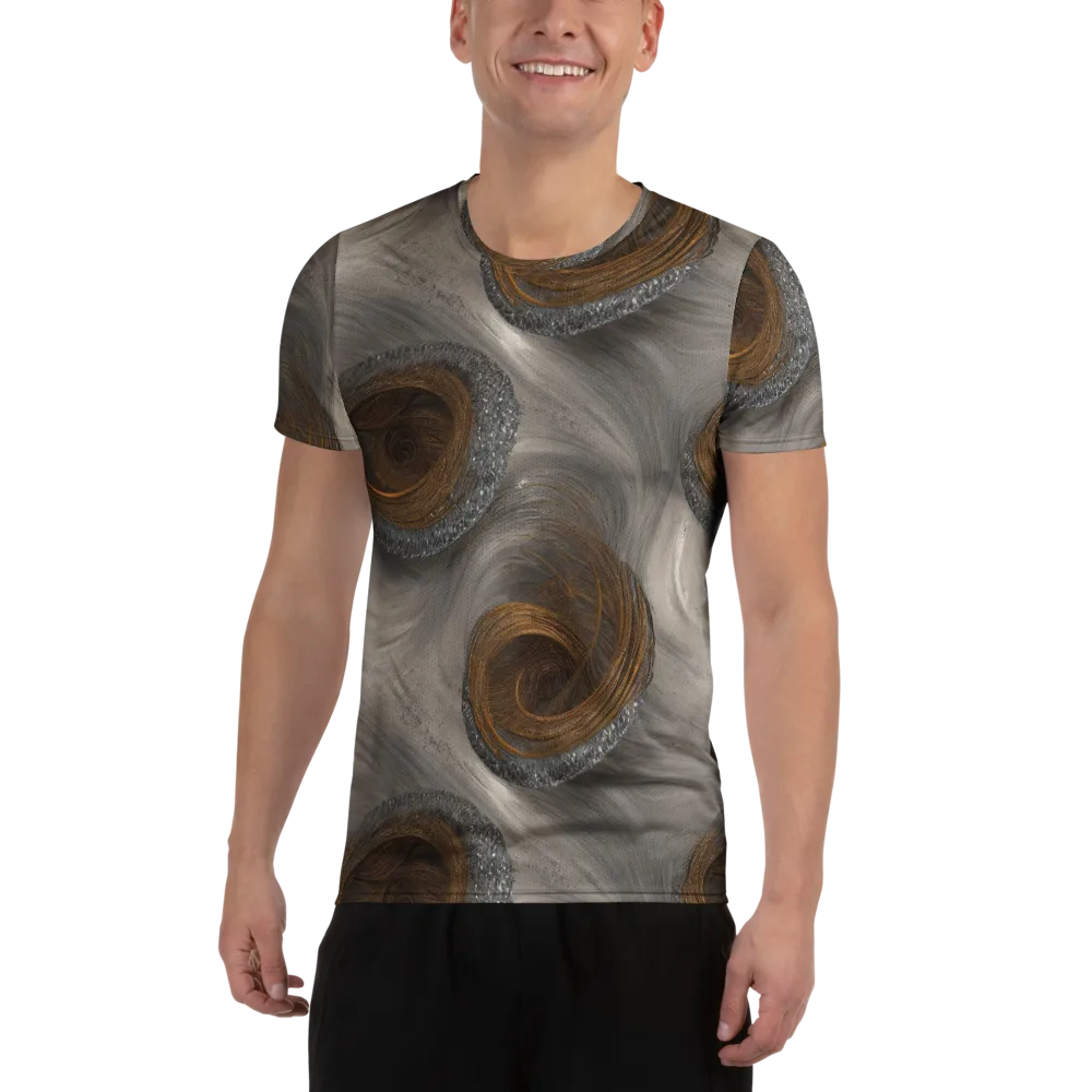 Bronze Gyre on Men's Athletic T-Shirt — Front